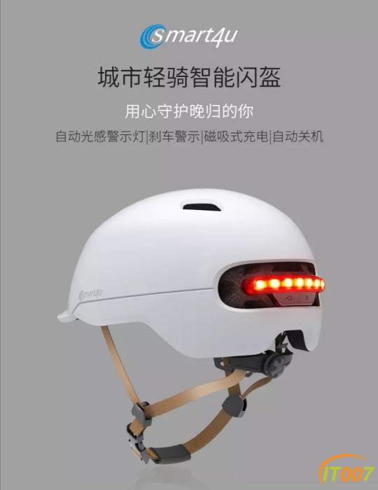 汽车交通 【小米好物】做一顶有思想的头盔,城市轻骑智能闪盔,new